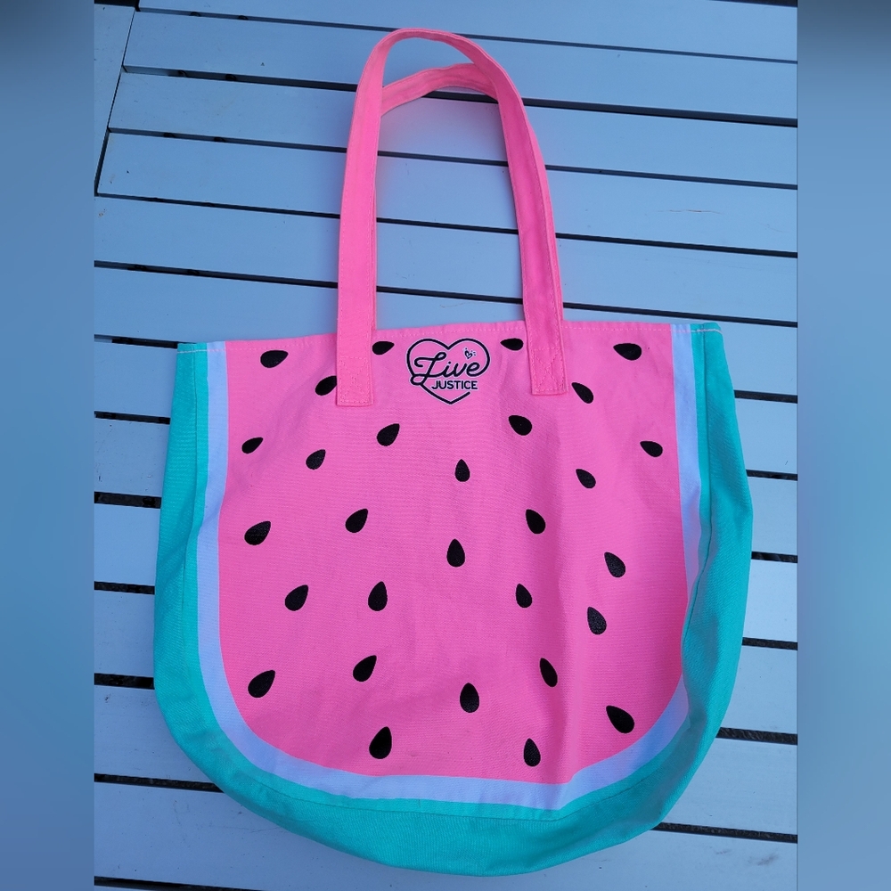 Justice Pink Watermelon Tote Bag